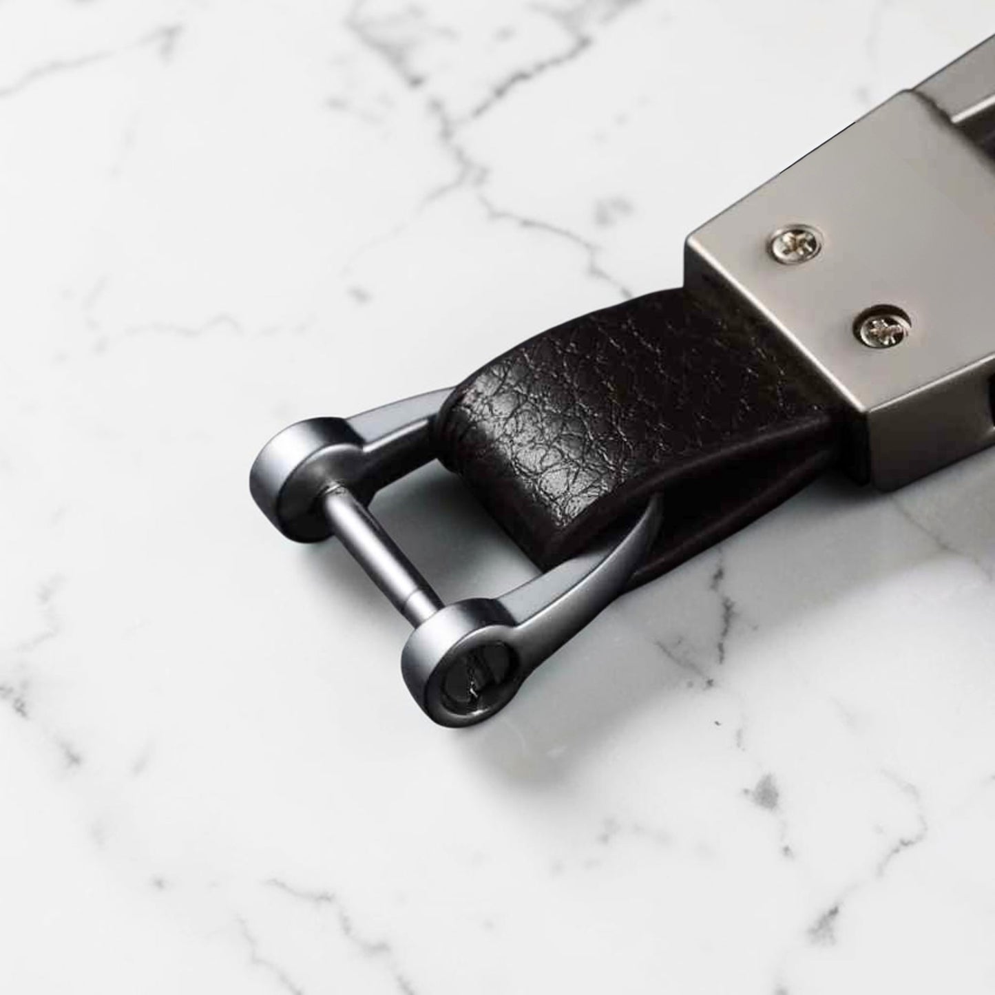 Porte-clé homme | en cuir et métal Premium