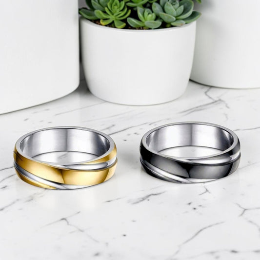 Alliance pour Homme | anneau « Dualité Ondulée »