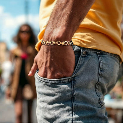 Bracelet homme RING IN RING™ L'élégance entrelacée au masculin
