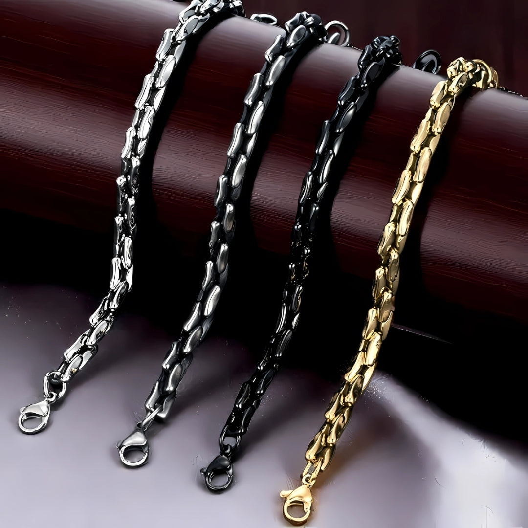 Bracelet homme- MASCULET™ ; L'élégance masculine en acier inoxydable