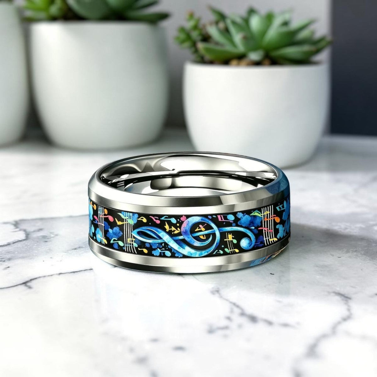 Bague tendance | motif Clé de Sol Mélodie Harmonieuse