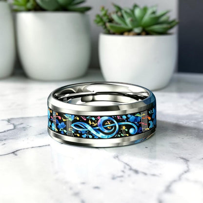 Bague tendance | motif Clé de Sol Mélodie Harmonieuse