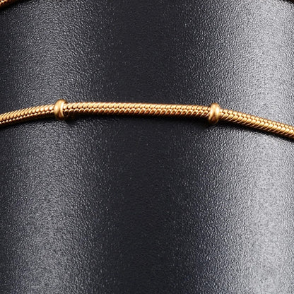 Chaîne homme Serpent avec Perles Subtiles | L'Élégance Minimaliste au Masculin