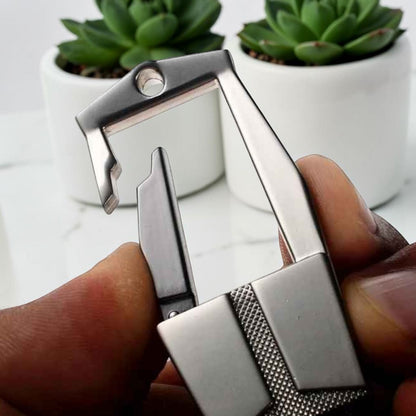 Porte-clé homme | en cuir et métal Premium