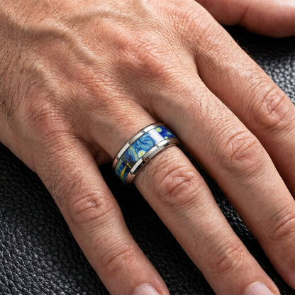 Bague pour homme | anneau « L’Étoile de Van Gogh »