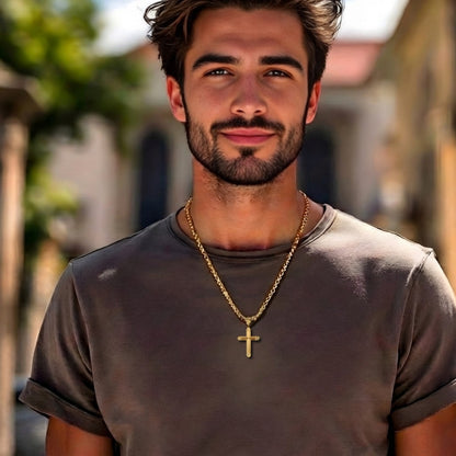 Collier homme, pendentif Croix de Chevalier Urbain