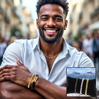 Bracelet homme- bracelet chaîne à petits maillons