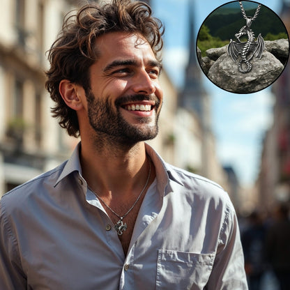 Collier homme-pendentif DRAGON MAJESTIQUE™