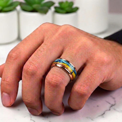 Bague pour homme | anneau « Le Champ Doré »