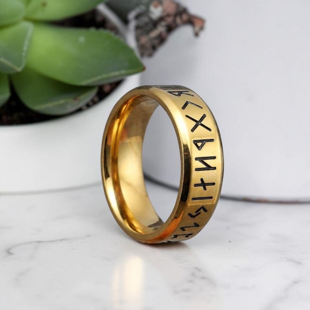 Bague homme viking,  Runique "Odins Kraft"