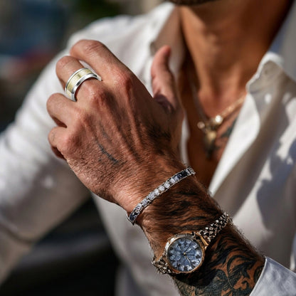 Bague personnalisé  |motifs de musique « Harmonie Nocturne »