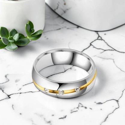 Bague couple | anneau Bicolore "Sillon d'Amour"