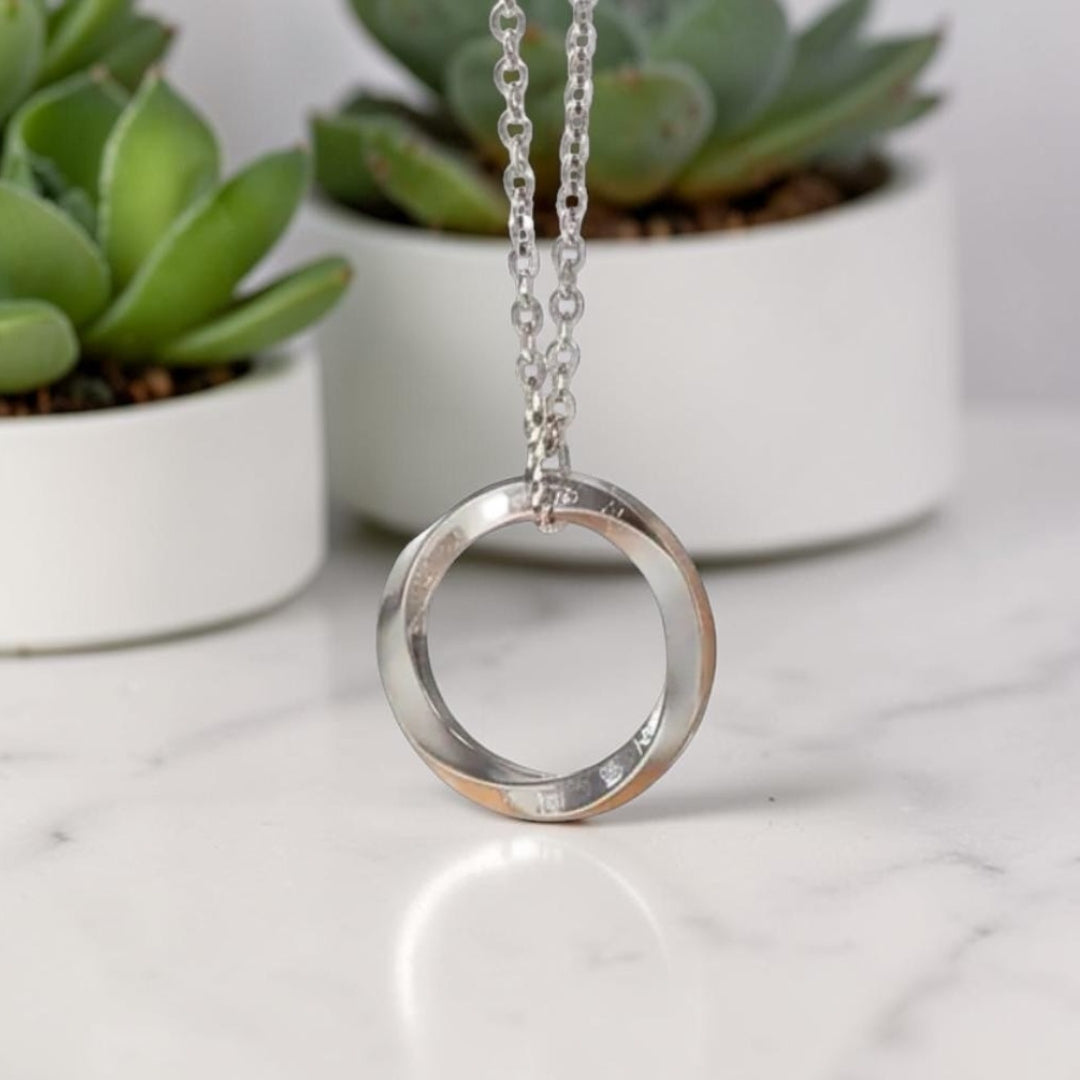 Collier homme, pendentif Anneau Möbius Runique | Viking