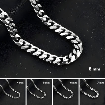 Chaine homme épaisse et serré cubaine, maille gourmette