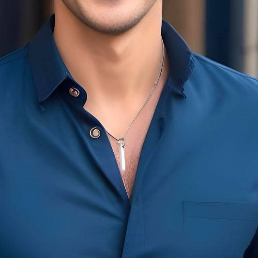 Collier homme, pendentif LE CRYSTALÉ™ | Pendentif en acier inoxydable
