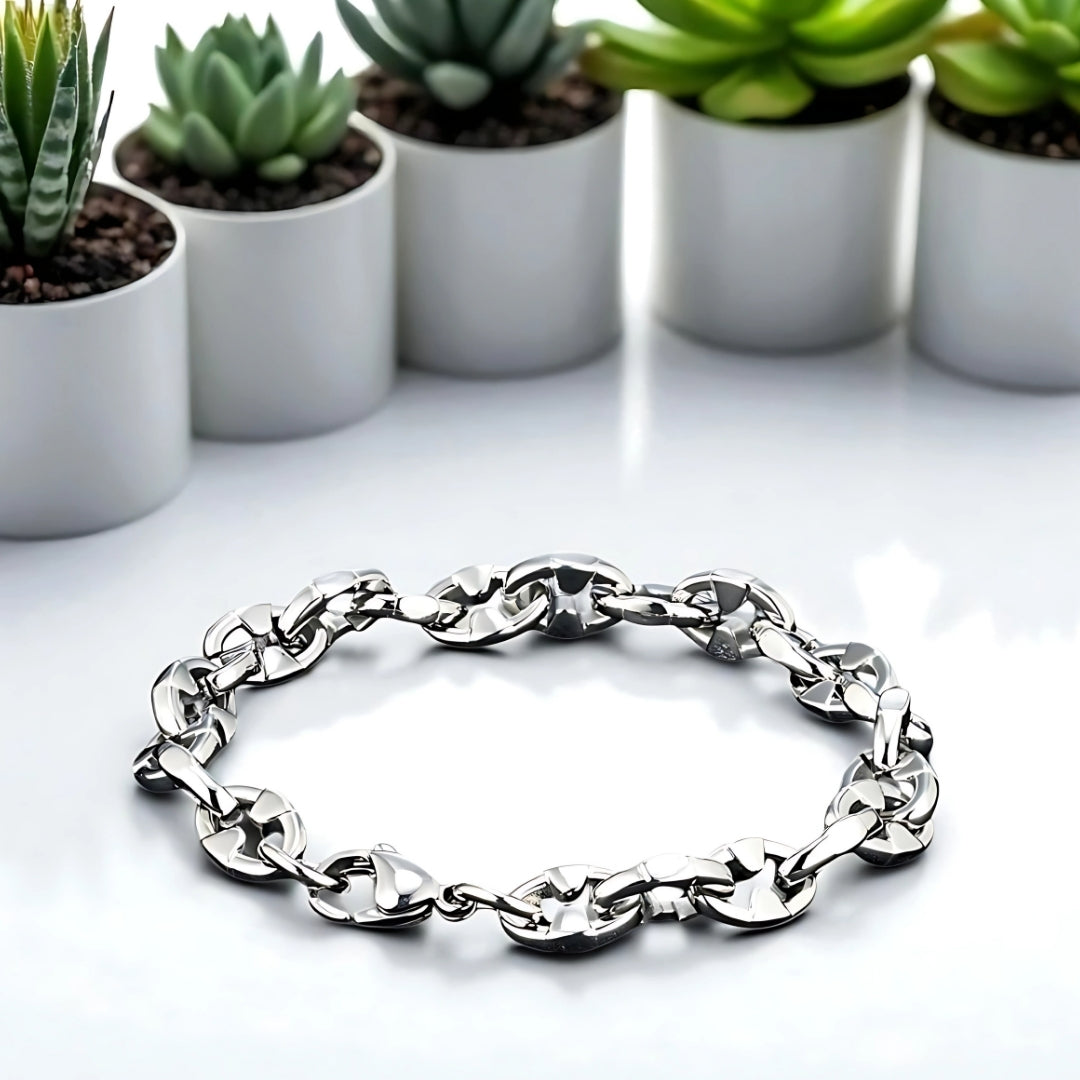 BRACELET-HOMME-LOCOBATO-ARGENT-COULEUR-PRÉSENTATION-PLANTES SUCCULENTES