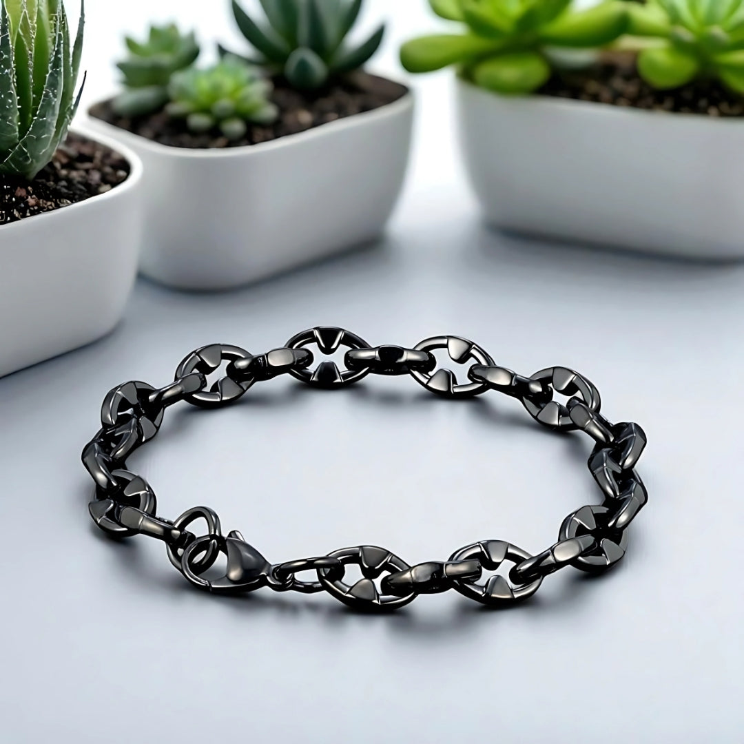 BRACELET-HOMME-LOCOBATO-NOIR-COULEUR-PRÉSENTATION-PLANTES SUCCULENTES