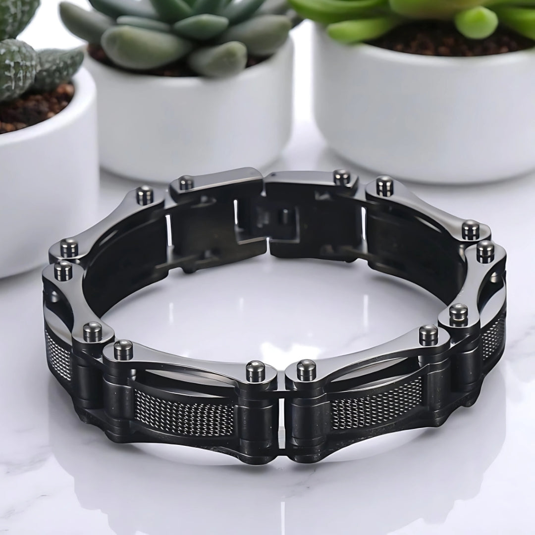 BRACELET HOMME TENDANCE MASCUMODE noirt plantes