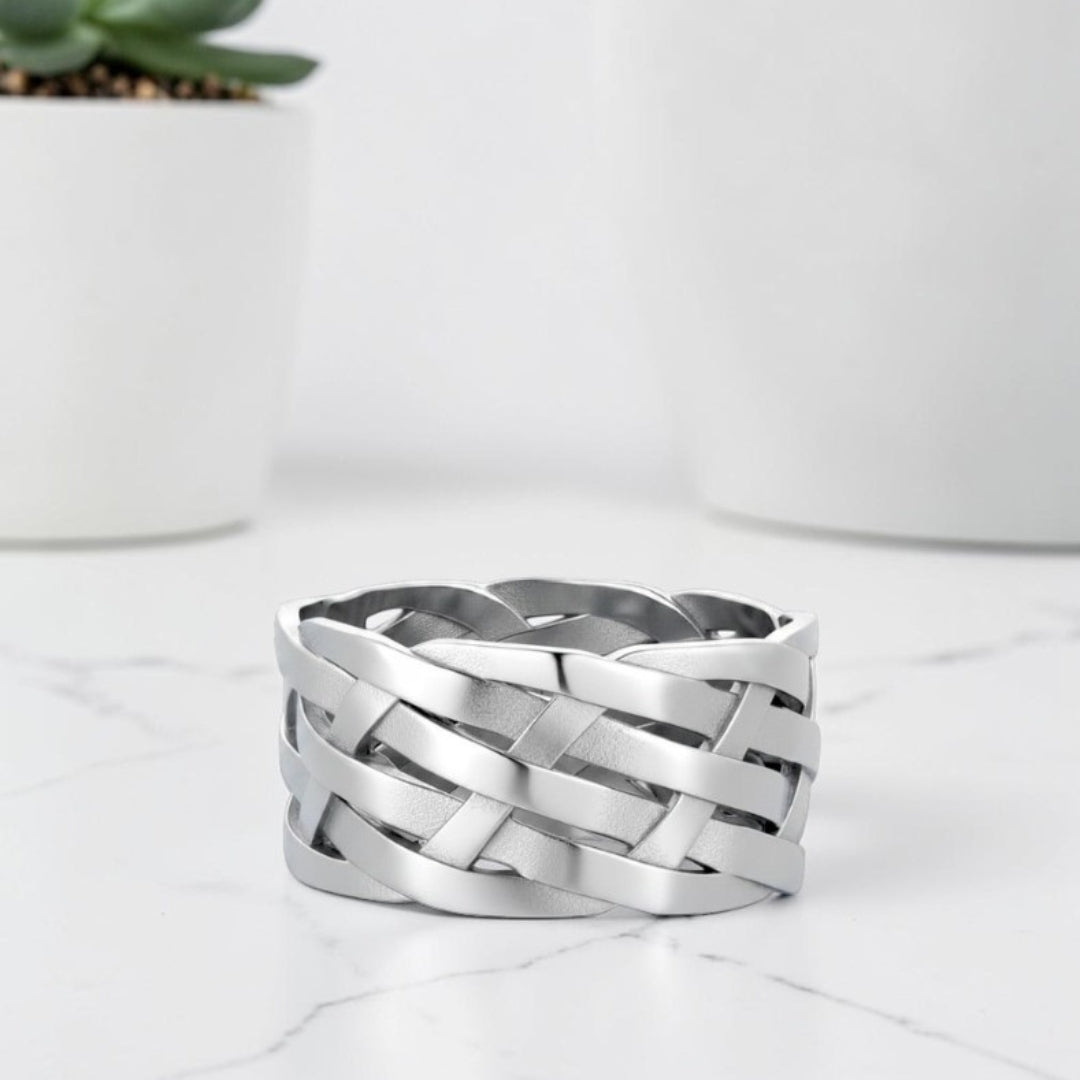 Bague Homme L'Alliance Tressée "Gallow" variante acier