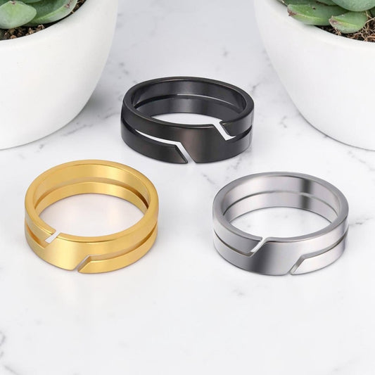 Bague homme L'Anneau Nexus argent dore noir table marbre plantes
