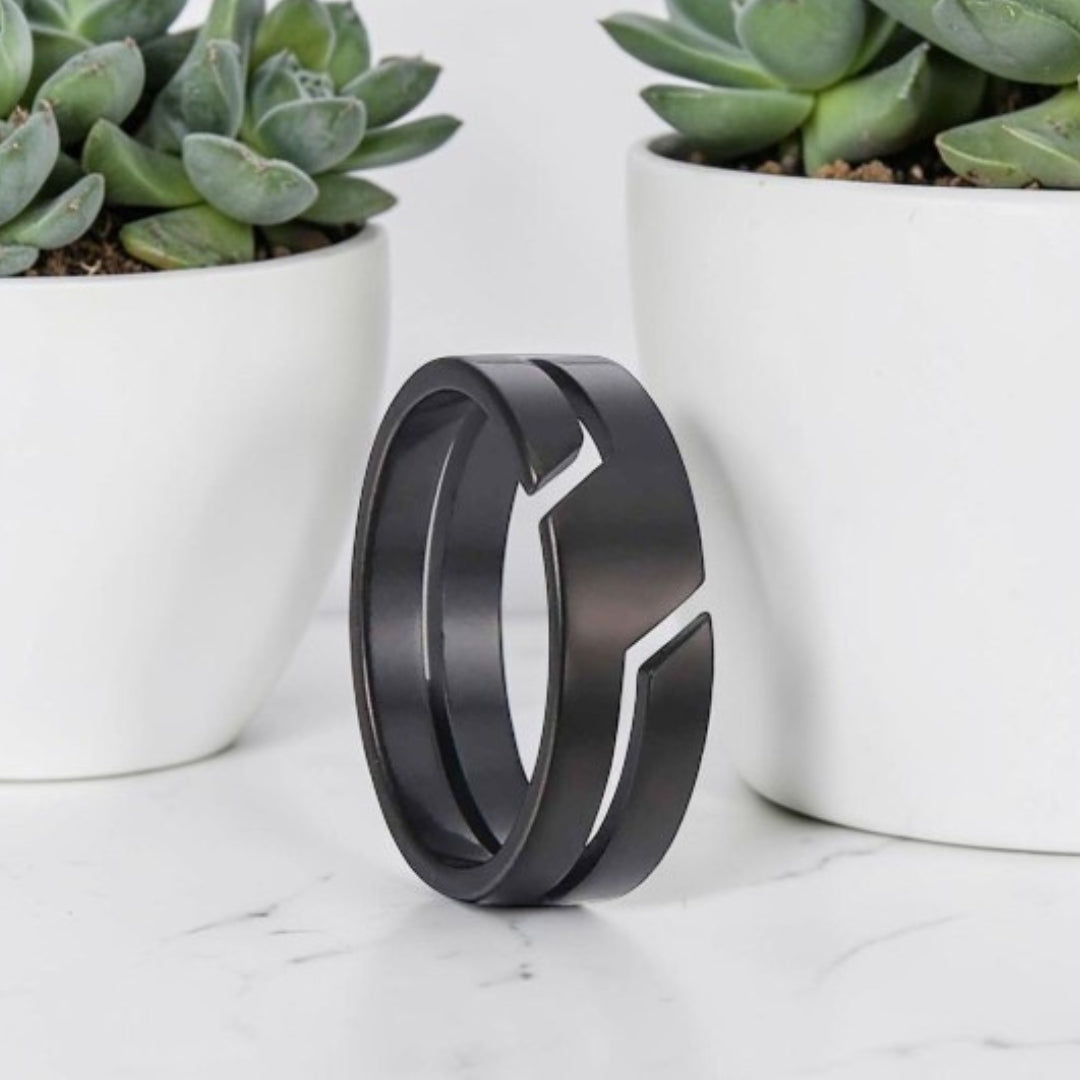 Bague homme L'Anneau Nexus variante noire
