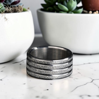Bague homme "Odyssée Industrielle" variante argent