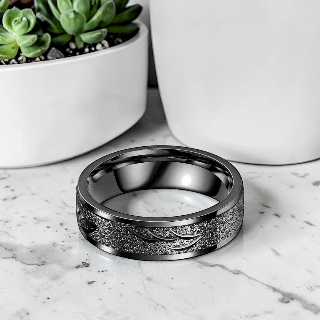 Bague pour homme L'Anneau Boréal variante noire