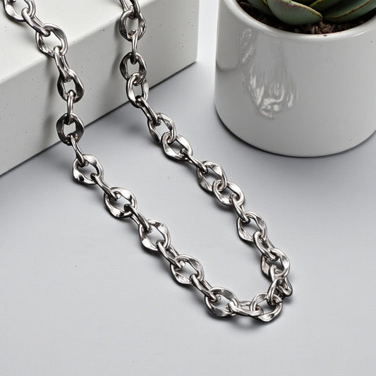 Bracelet Homme Maillon Cheval argent presentation details 7 mm