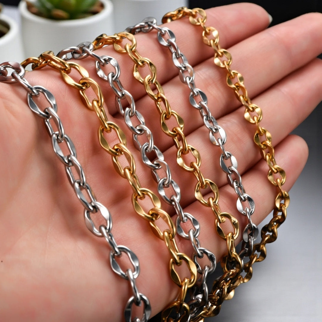 Bracelet Homme Maillon Cheval presentation largeur main