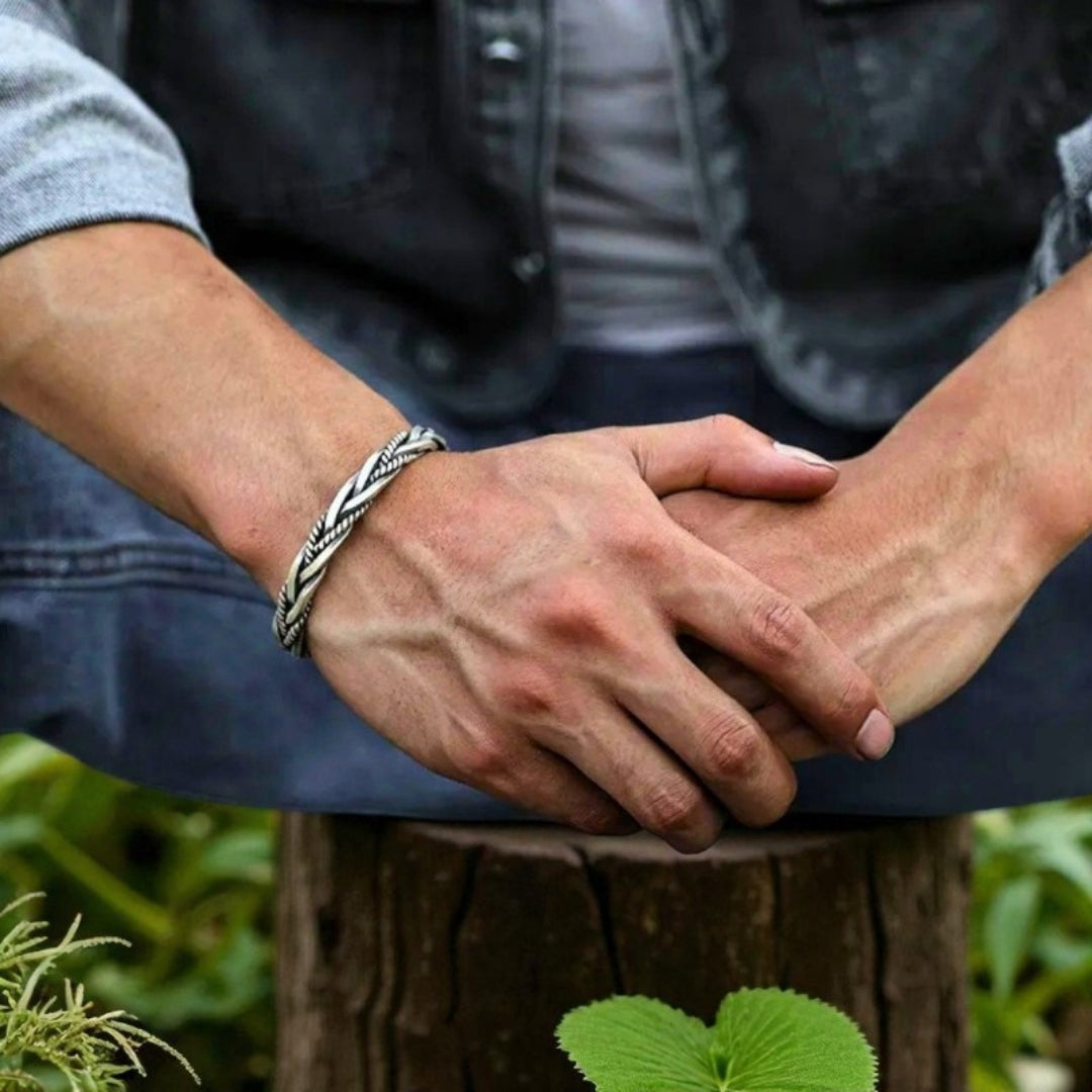Bracelet homme-TRIBITHAI poignet tronc arbre