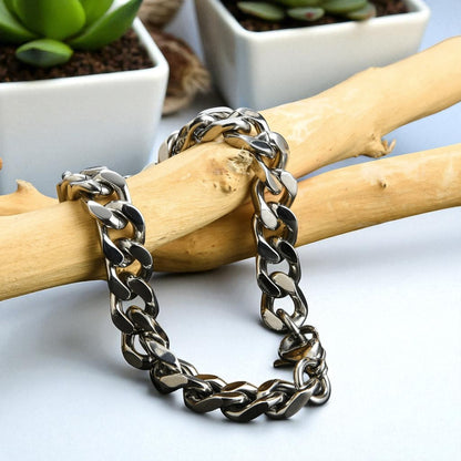 Bracelet homme- MIAMI-CUBANO II presentation branche plantes
