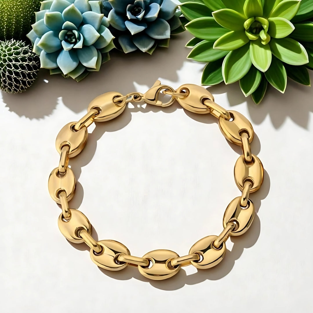 Bracelet homme- OVAL LINKS™ variante dore 