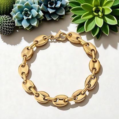 Bracelet homme- OVAL LINKS™ variante dore 