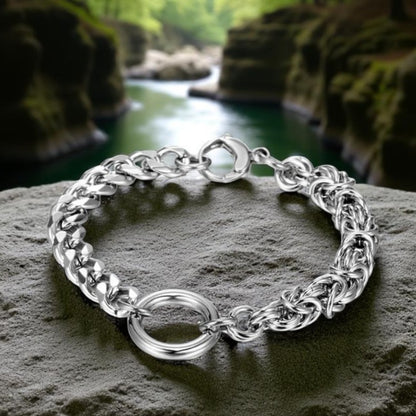 Bracelet homme BIG RING TWO SIDES™  details rocher riviere