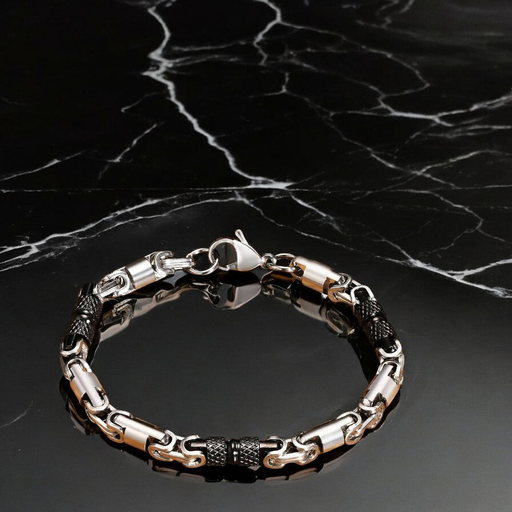Bracelet homme BYZANTINE II™  table marbre noire 