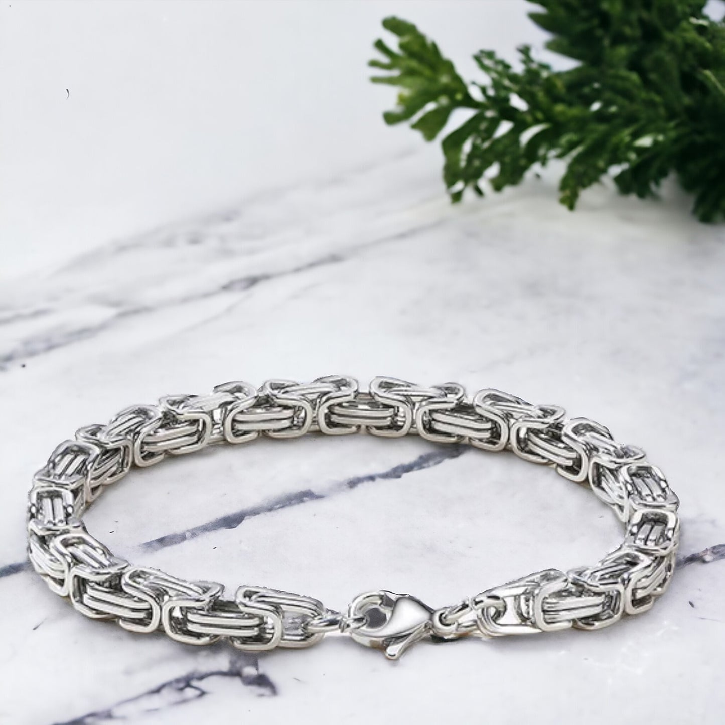 Bracelet homme BYZANTINE I ™ argent table marbre fermoir