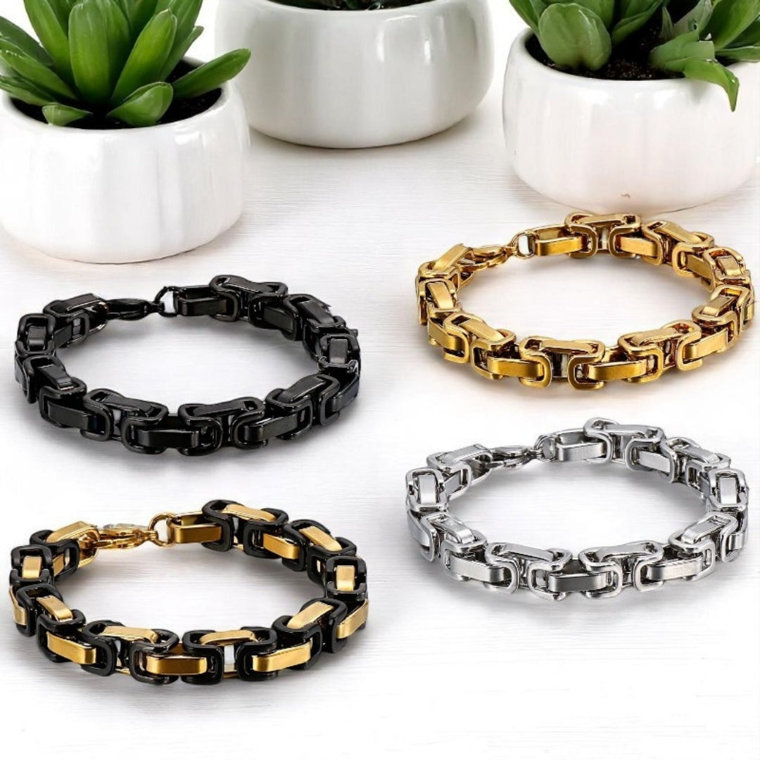 Bracelet homme BYZANTIN EMPEREUR™ 4 variantes table blanche