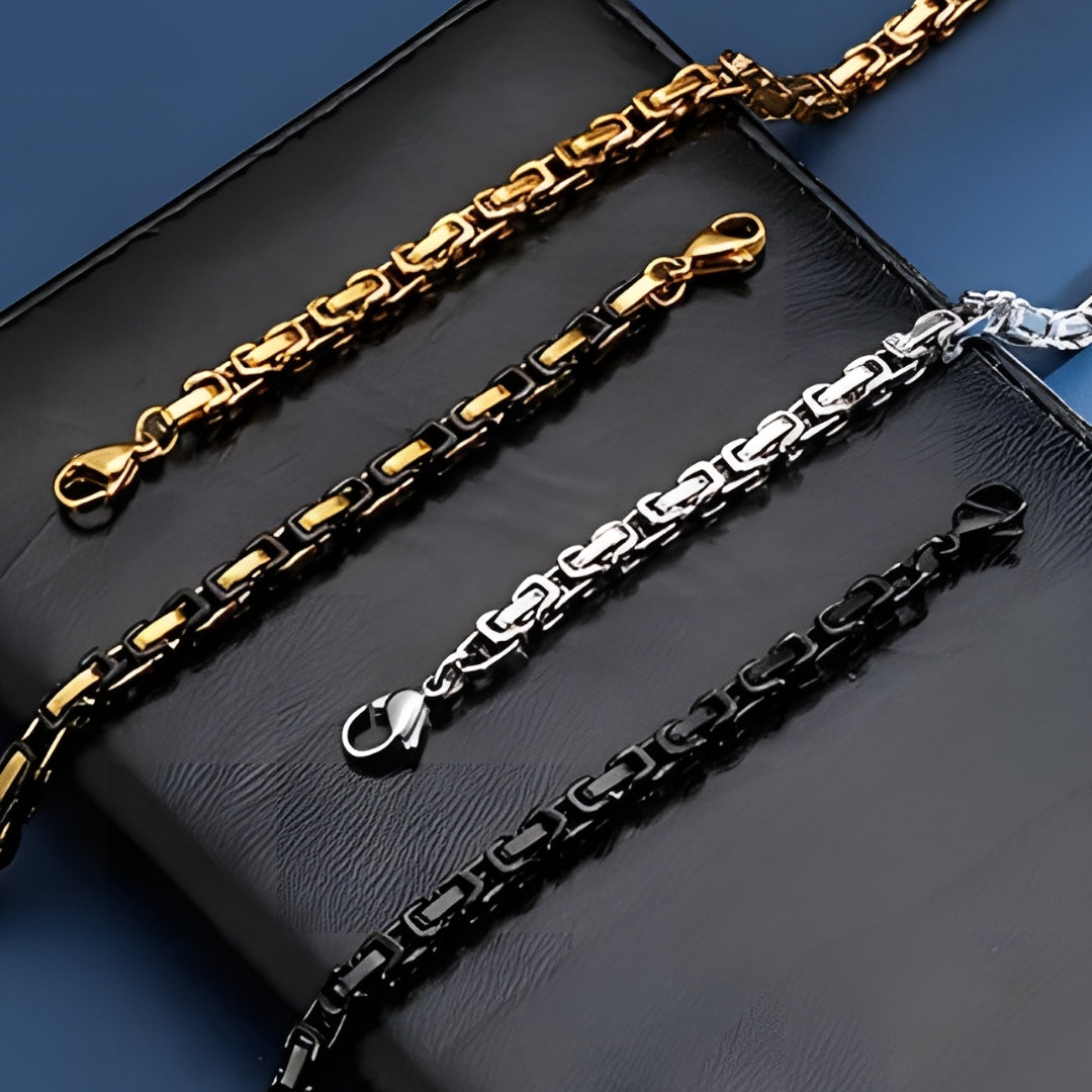 Bracelet homme BYZANTIN EMPEREUR™ variantes table bleue