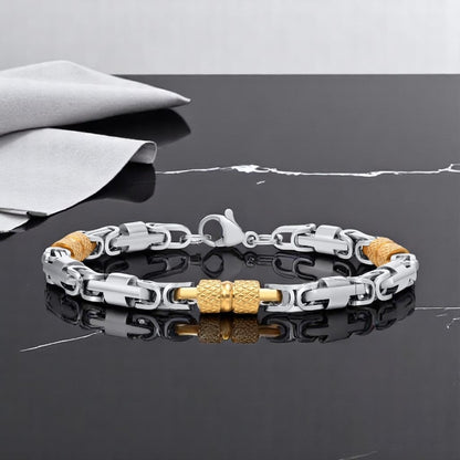 Bracelet homme BYZANTIN HM™ bicolore 