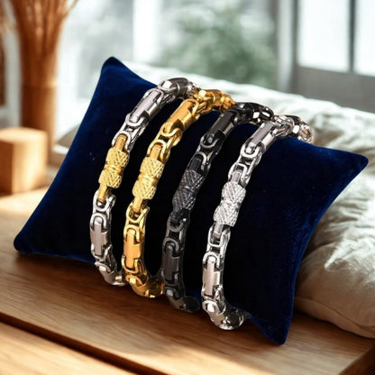 Bracelet homme BYZANTIN HM™ coussin bleu maison confortable