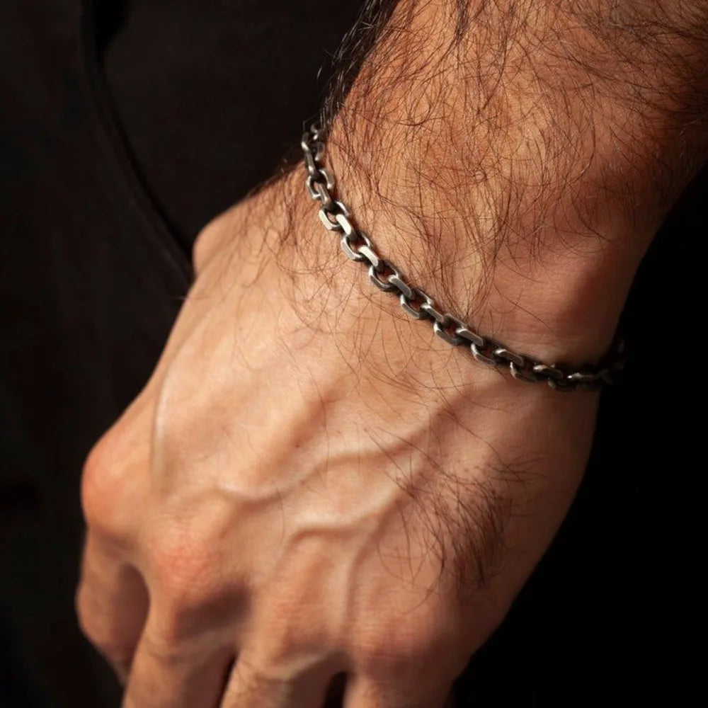 Bracelet homme CHAINE DB II™ argent ancien bracelet main 