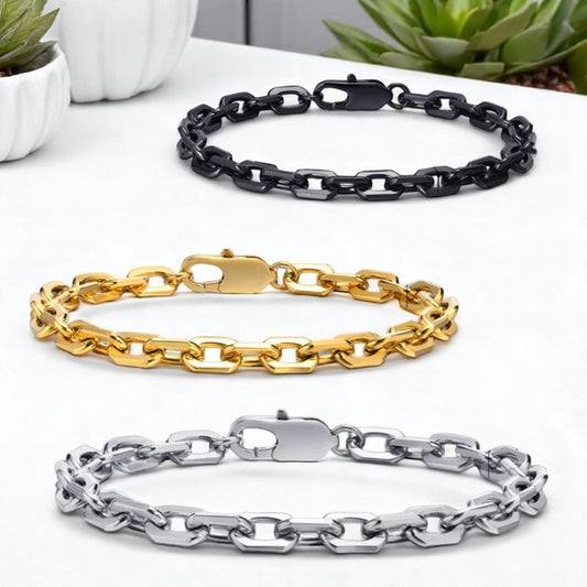 Bracelet homme CHAINE DB II™ argent dore noir table blanche