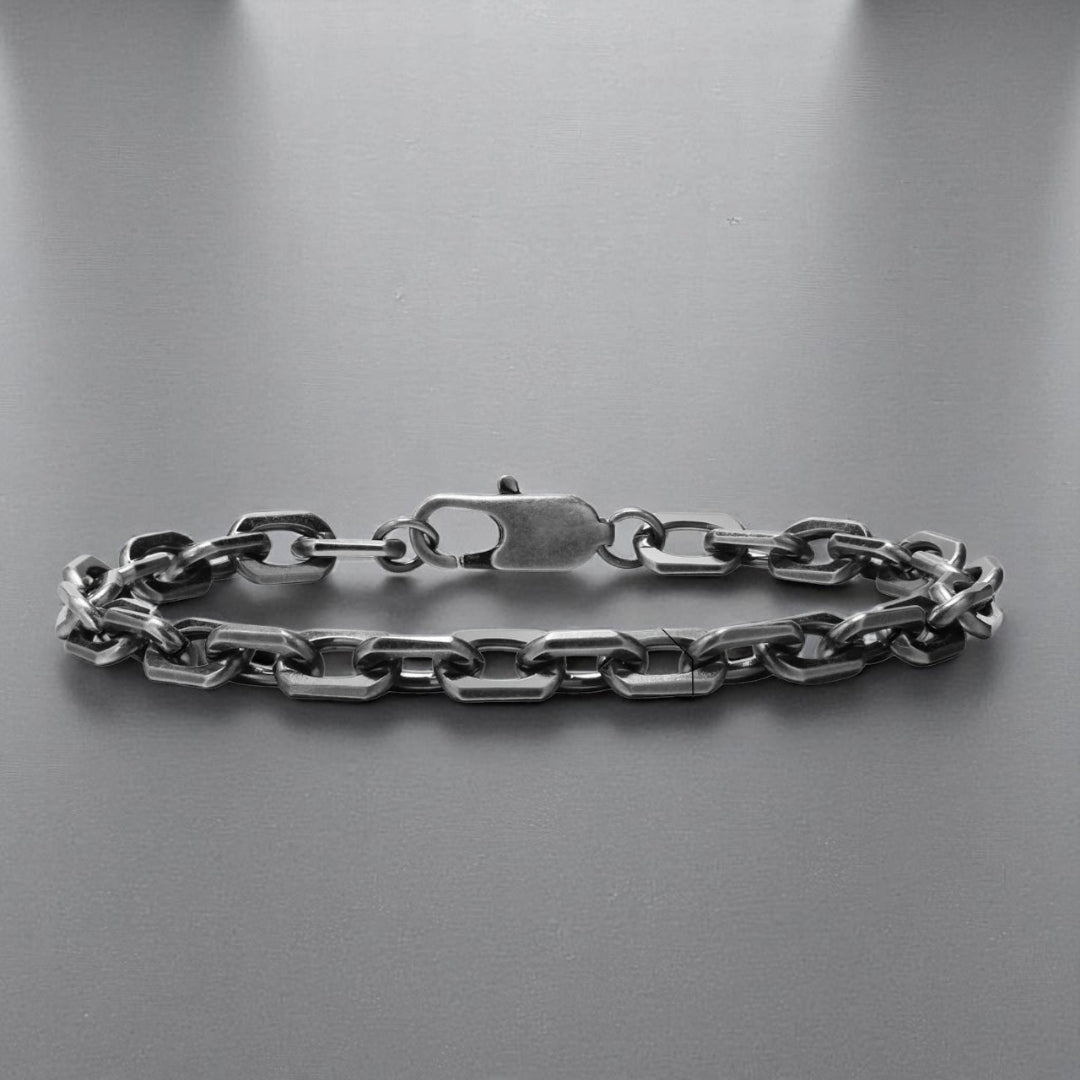 Bracelet homme CHAINE DB II™ variante argent ancien