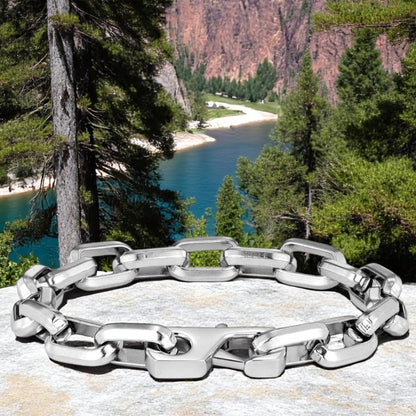 Bracelet homme CHAINE DB™ variante argent nature