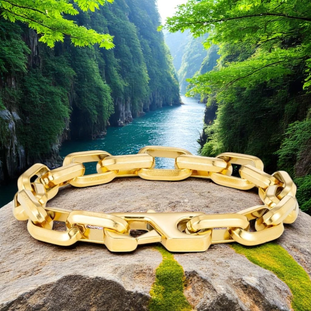 Bracelet homme CHAINE DB™ variante dore nature