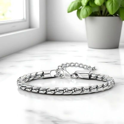 Bracelet homme ECAILLES DE DRAGONS variante argent 