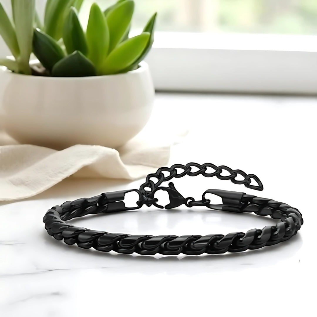 Bracelet homme ECAILLES DE DRAGONS variante noire