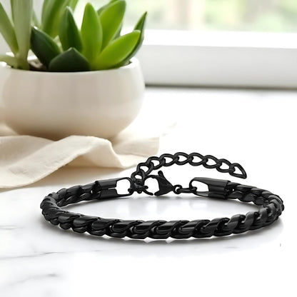 Bracelet homme ECAILLES DE DRAGONS variante noire