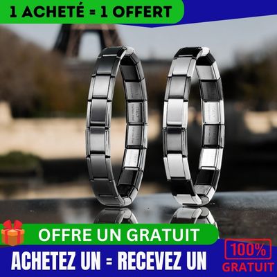 Bracelet homme EZ-FIT™ promotion noir bicolore