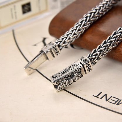 Bracelet homme LION TRESSÉ ROYAL fermoir 